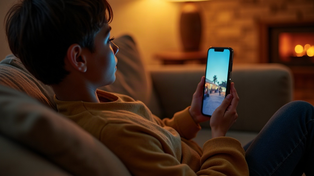 Un créateur qui passe en revue une courte vidéo verticale sur un téléphone à son bureau